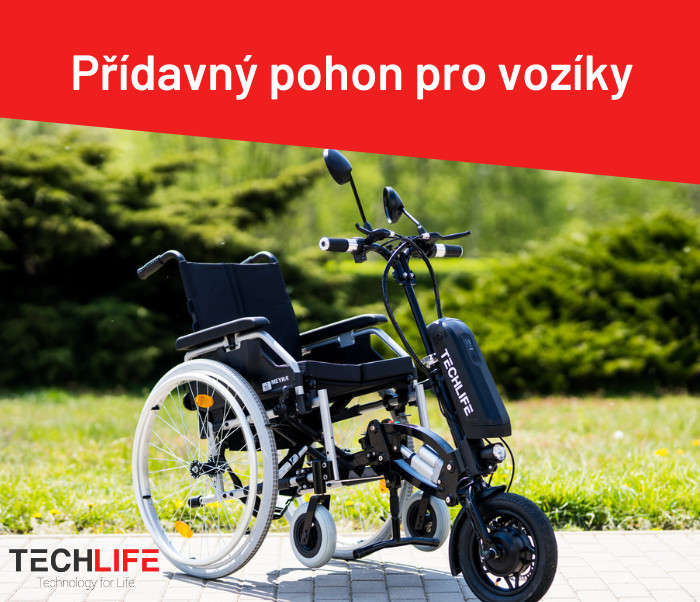 Přídavný pohon pro invalidní vozíky