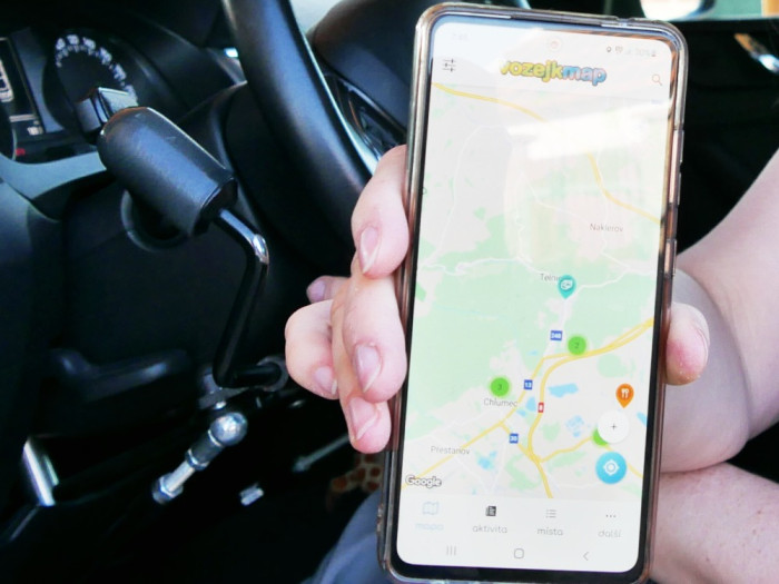 Alikace VozejkMap je dostupná pro operační systémy Android i iOS
